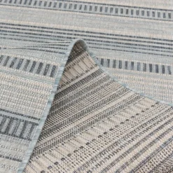Outdoor Rugs-Kirkland's Home Striped Lava Indoor/Outdoor Area Rug, 5X7 Blue