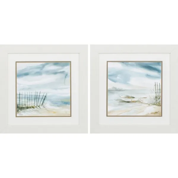 Framed Art-Kirkland's Home Subtle Mist Framed Art Prints, Set Of 2 Blue/White