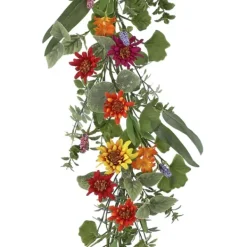 Arrangements & Greenery-Kirkland's Home Summer Shasta Daisy Garland Multi/Green