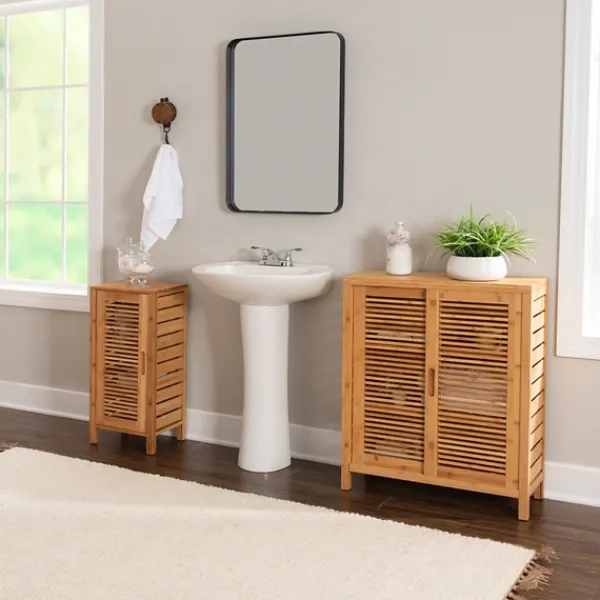 Cabinets & Sideboards-Kirkland's Home Sumter Bamboo Cabinet Space Saver