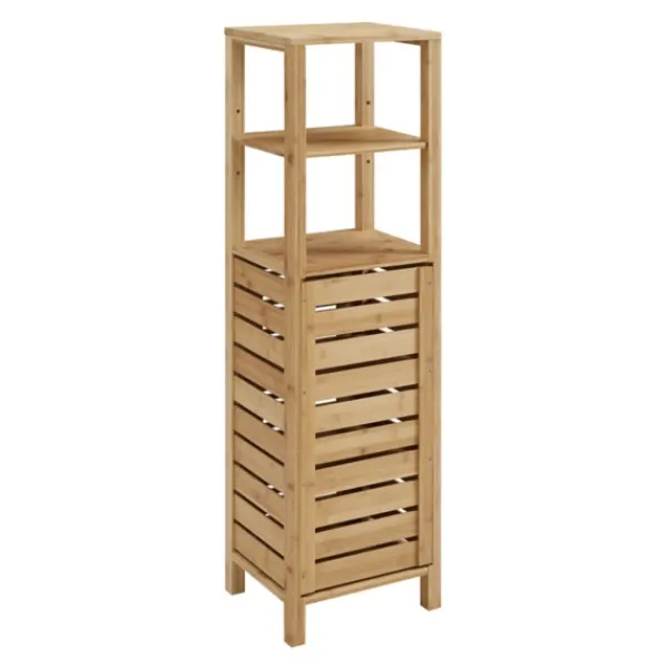 Bathroom Furniture-Kirkland's Home Sumter Bamboo Shelves And Cabinet