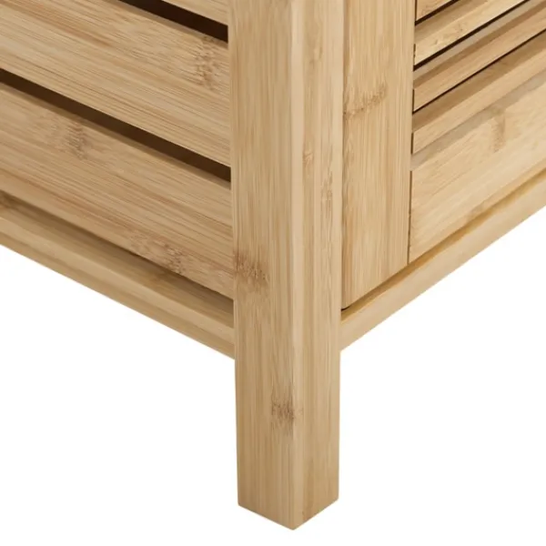 Bathroom Furniture-Kirkland's Home Sumter Bamboo Shelves And Cabinet