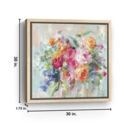 Canvas Art-Kirkland's Home Sun Drenched Bouquet Framed Canvas Art Print Multi