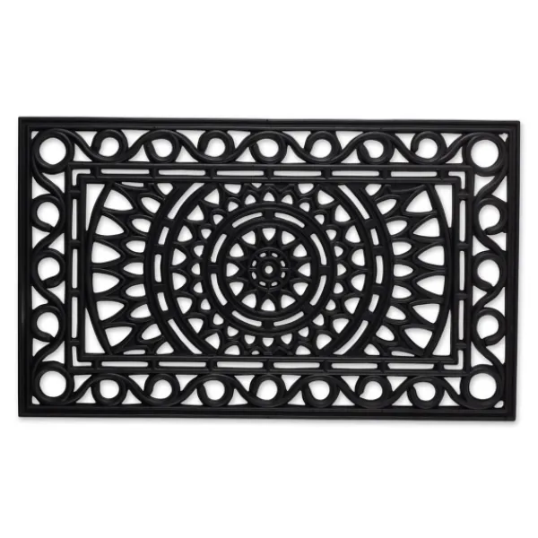 Doormats-Kirkland's Home Sun Scroll Doormat Black