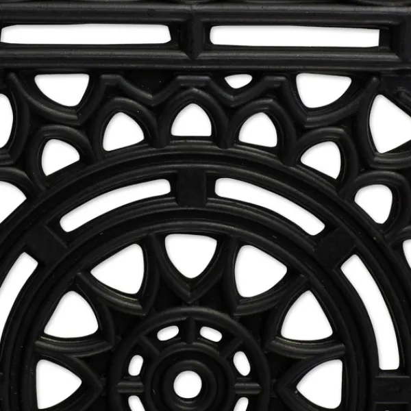 Doormats-Kirkland's Home Sun Scroll Doormat Black