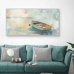 Canvas Art-Kirkland's Home Sunday Solitude Framed Canvas Art Print Blue
