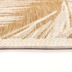 Outdoor Rugs-Kirkland's Home Sunlight Palm Leaves Outdoor Area Rug, 6X9 Yellow/White