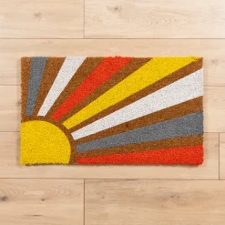 Doormats-Kirkland's Home Sunshine Burst Coir Doormat Brown/Multi