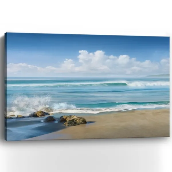 Canvas Art-Kirkland's Home Sweeping Blue Canvas Art Print, 60X40 In. Blue/Tan