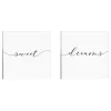 Wall Quotes & Signs-Kirkland's Home Sweet Dreams Diptych Giclee Canvas Print Set Black/White