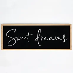 Wall Quotes & Signs-Kirkland's Home Sweet Dreams Wood Frame Wall Plaque Black
