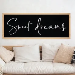 Wall Quotes & Signs-Kirkland's Home Sweet Dreams Wood Frame Wall Plaque Black