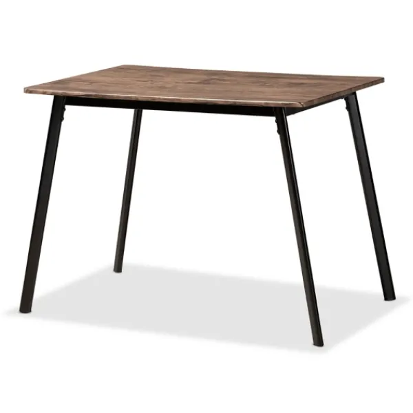 Dining Tables-Kirkland's Home Table And Leather Bucket Chairs 5-Pc. Dining Set Brown/Black