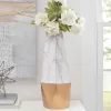 Vases-Kirkland's Home Tall Gold Marble Ceramic Vase Gray/Gold