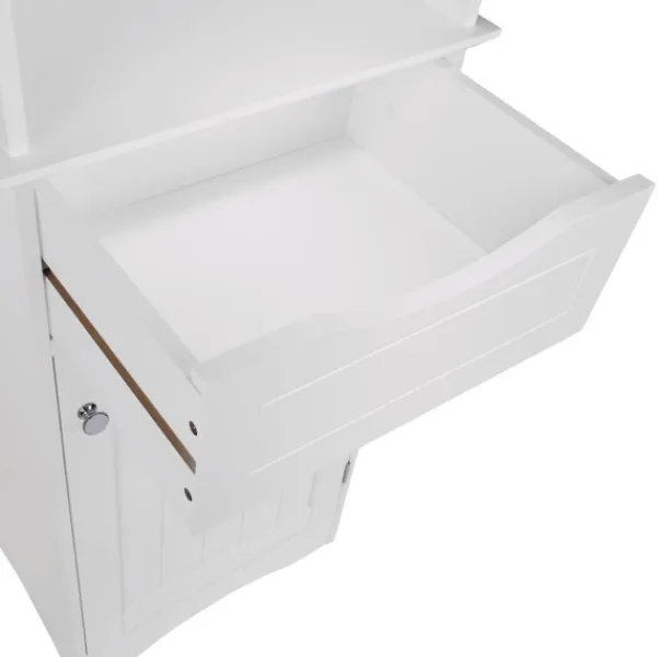 Cabinets & Sideboards-Kirkland's Home Tall Open Shelves Cabinet White