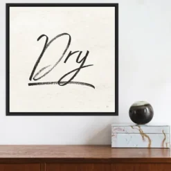 Wall Quotes & Signs-Kirkland's Home Tan And Black Dry Laundry Framed Wall Plaque Tan/Black