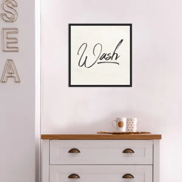 Wall Quotes & Signs-Kirkland's Home Tan And Black Wash Laundry Framed Wall Plaque Tan/Black