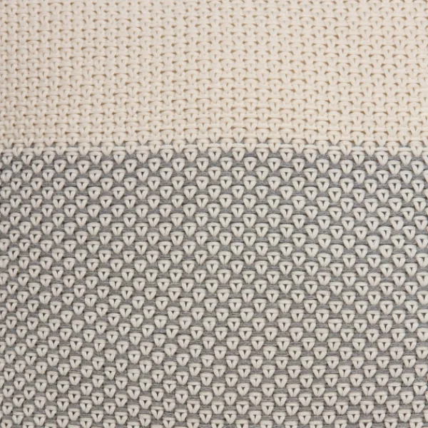Pillows-Kirkland's Home Tan And Gray Blocked Knit Pillow Tan/Gray