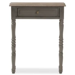 Console Tables-Kirkland's Home Tan And Gray Ornate Ball Turned Console Table