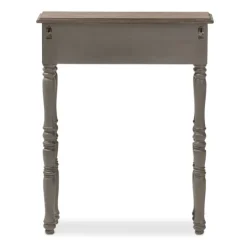 Console Tables-Kirkland's Home Tan And Gray Ornate Ball Turned Console Table