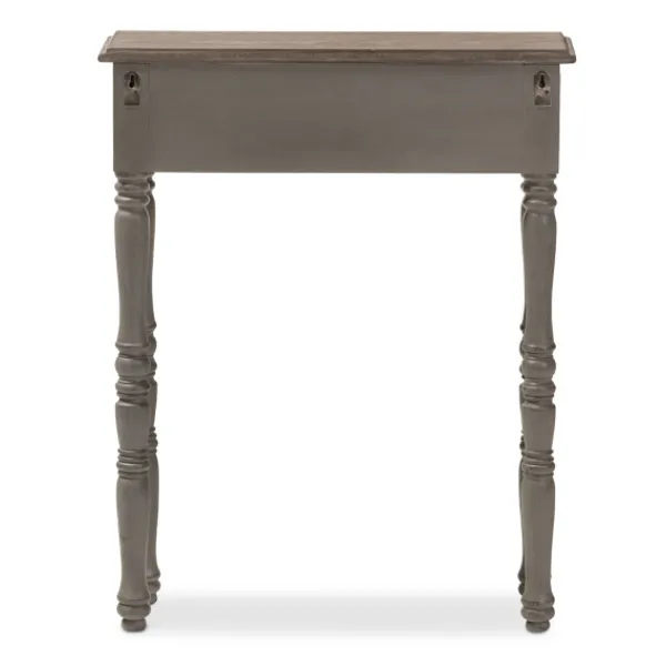 Console Tables-Kirkland's Home Tan And Gray Ornate Ball Turned Console Table