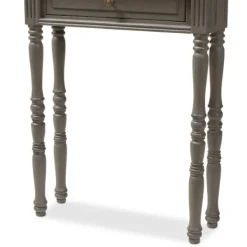 Console Tables-Kirkland's Home Tan And Gray Ornate Ball Turned Console Table
