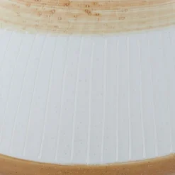 Vases-Kirkland's Home Tan And White Striped Coastal Ceramic Vase, 9 In. Tan/White
