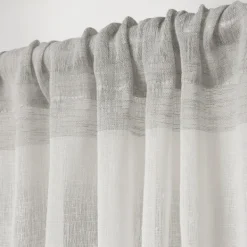 Curtains & Drapes-Kirkland's Home Tan Becky Curtain Panel Set, 96 In. Tan/White
