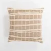 Pillows-Kirkland's Home Tan Embroidered Grid Pillow Tan/Ivory
