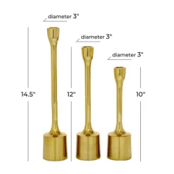 Candle Holders-Kirkland's Home Taper Candle Holders, Set Of 3 Gold
