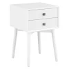 Nightstands-Kirkland's Home Tapered 2-Drawer Nightstand White