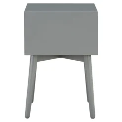 Nightstands-Kirkland's Home Tapered 2-Drawer Nightstand Gray