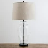 Table Lamps-Kirkland's Home Tapered Metal And Glass Jug Table Lamp White