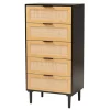 Dressers & Chests-Kirkland's Home Tara Two-Tone Espresso Rattan Chest