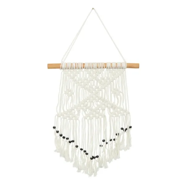Wall Plaques-Kirkland's Home Tasseled Macrame Wall Hangings, Set Of 3 White