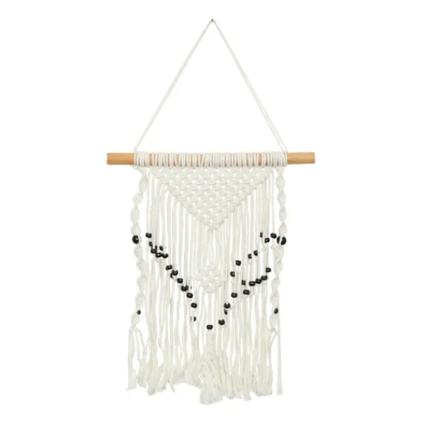 Wall Plaques-Kirkland's Home Tasseled Macrame Wall Hangings, Set Of 3 White