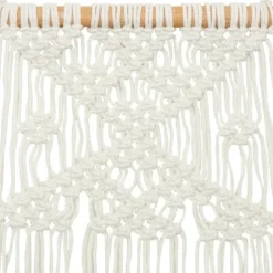 Wall Plaques-Kirkland's Home Tasseled Macrame Wall Hangings, Set Of 3 White