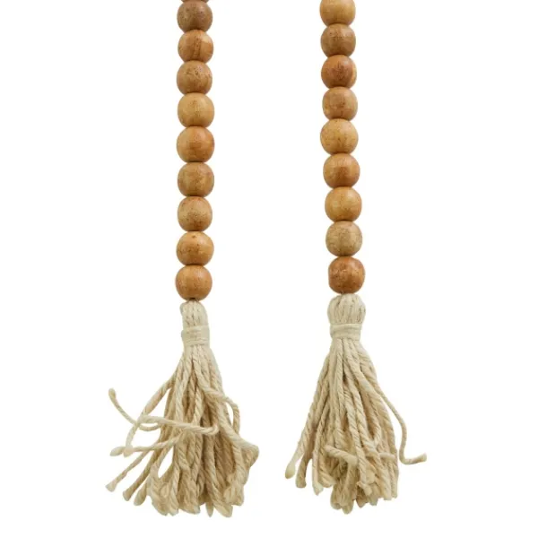 Decorative Accents-Kirkland's Home Tasseled Wood Beaded Garland Brown