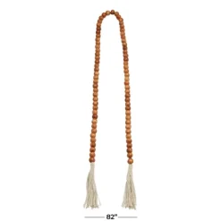Decorative Accents-Kirkland's Home Tasseled Wood Beaded Garland Brown