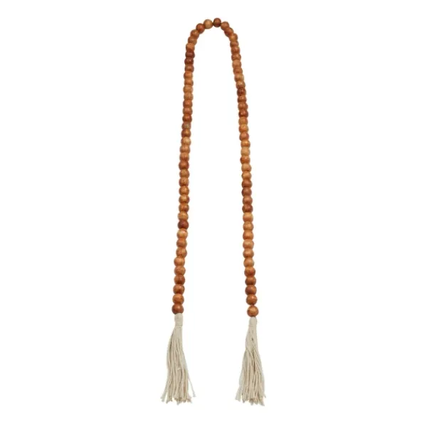 Decorative Accents-Kirkland's Home Tasseled Wood Beaded Garland Brown