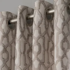 Curtains & Drapes-Kirkland's Home Taupe Chenille Single Curtain Panel, 84 In. Tan