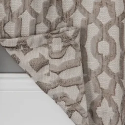 Curtains & Drapes-Kirkland's Home Taupe Chenille Single Curtain Panel, 84 In. Tan
