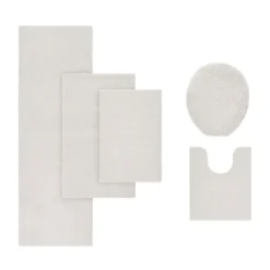 Bathroom Rugs-Kirkland's Home Taupe High Pile Marshmallow Bath Mat, 30 In. Ivory