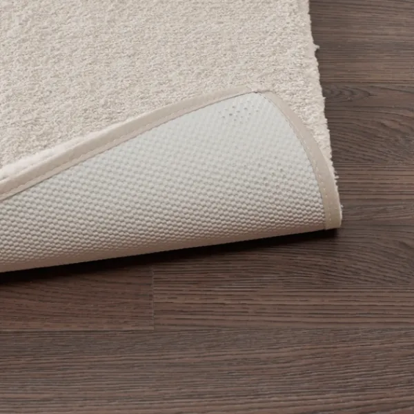 Bathroom Rugs-Kirkland's Home Taupe High Pile Marshmallow Bath Mat, 40 In. Ivory