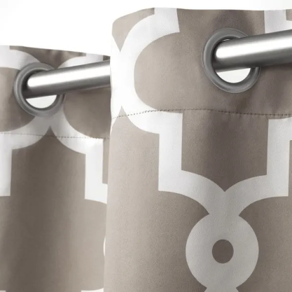 Curtains & Drapes-Kirkland's Home Taupe Maxwell Blackout Curtain Panel Set, 84 In. Tan