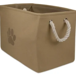 Baskets & Boxes-Kirkland's Home Taupe Paw Print Basket With Handles