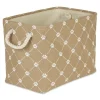 Baskets & Boxes-Kirkland's Home Taupe Paw Trellis Rec Gle Basket, 16 In. Tan
