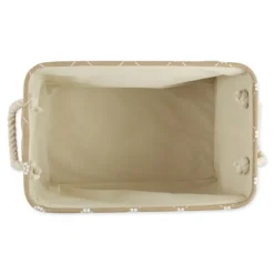 Baskets & Boxes-Kirkland's Home Taupe Trellis Paw Print Storage Basket, 14 In. Tan