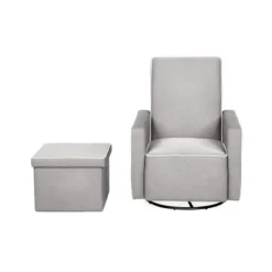 Accent Chairs-Kirkland's Home Taupe Usb Recliner And Ottoman 2-Pc. Set Tan