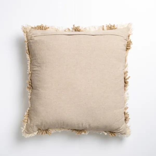 Pillows-Kirkland's Home Taupe Windowpane Plaid Pillow Tan/White